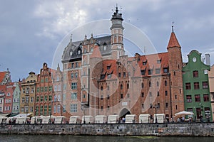 GdaÅ„sk Poland - view of the historic buildings on the MotÅ‚awa River.