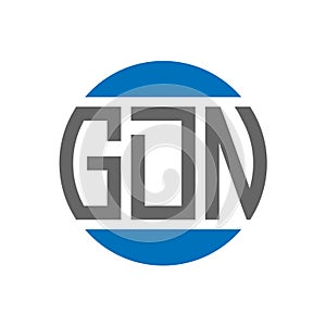 GDN letter logo design on white background. GDN creative initials circle logo concept. GDN letter design