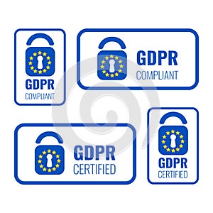 GDPR badge set