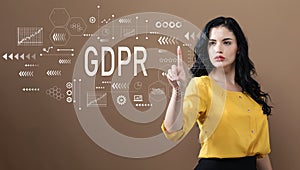 GDPR with business woman