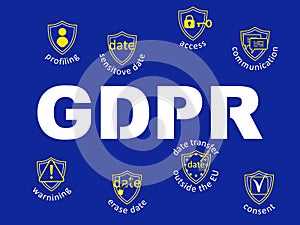 GDPR concept illustration. General Data Protection Regulation. T