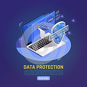 GDPR Data Isometric Background