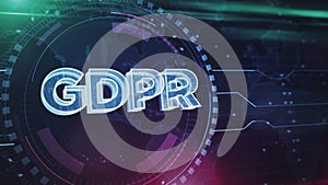GDPR data protection symbol loop digital concept