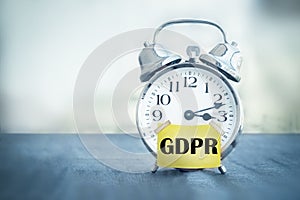 GDPR General Data Protection Regulation alarm clock