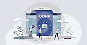 GDPR or general data protection regulation as EU law tiny person concept