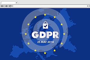 GDPR General Data Protection Regulation Business Internet Technology Concept