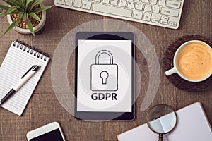 GDPR, General Data Protection Regulation concept