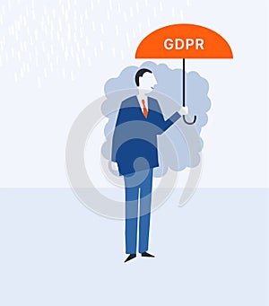 Gdpr protection act illustration