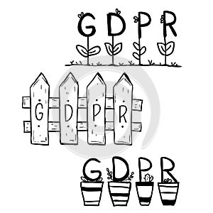 GDPR Security Internet Doodle