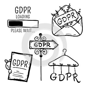 GDPR Security Internet Doodle