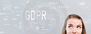 GDPR with young woman