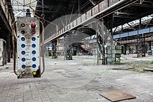 GDR factory hall with switchboard