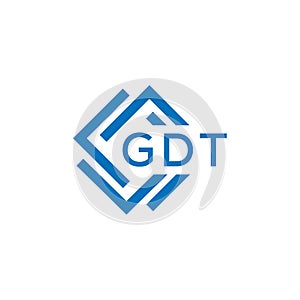 GDT letter logo design on white background. GDT creative circle letter logo concept