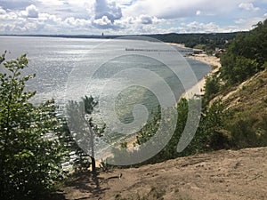 Gdynia Orlowo, Poland, high cliffs of the Gdansk Bay