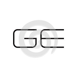 ge initial letter vector logo icon