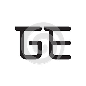 ge initial letter vector logo icon