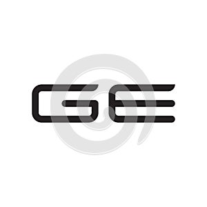 ge initial letter vector logo icon