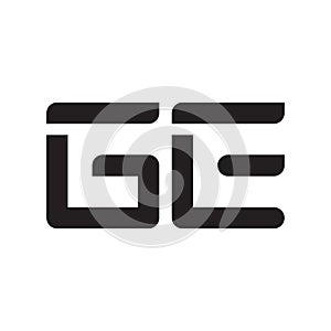 ge initial letter vector logo icon