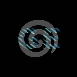 GE Monogram Lines Style Blue Light Vector