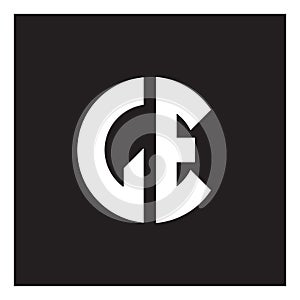 GE Monogram Logo Letter Vector profesional photo