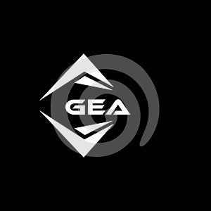 GEA abstract technology logo design on Black background. GEA creative initials letter logo concept photo