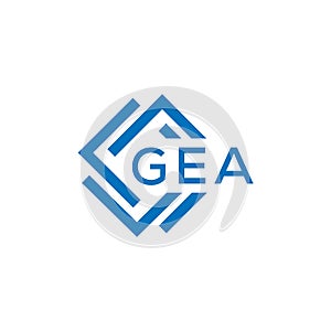 GEA letter logo design on white background. GEA creative circle letter logo concept. ign photo