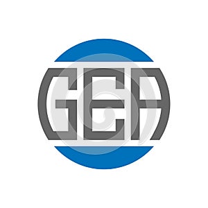 GEA letter logo design on white background. GEA creative initials circle logo concept. GEA letter design photo