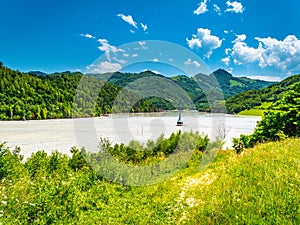 Geamana Lake near Rosia Montana