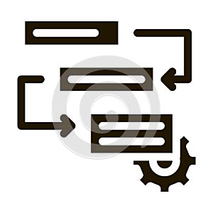 Gear Algorythm System Agile Element glyph icon