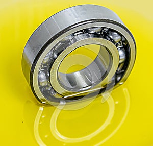 Gear and bearing industry in lubricant oiling white background