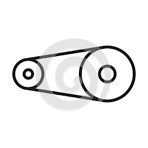 Gear belt icon vector for graphic design, logo, website, social media, mobile app, UI illustration