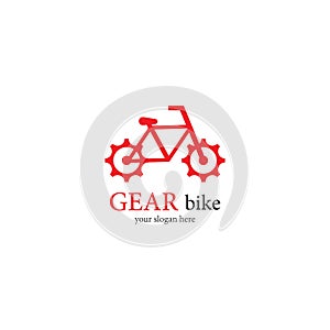 Gear bike logo template