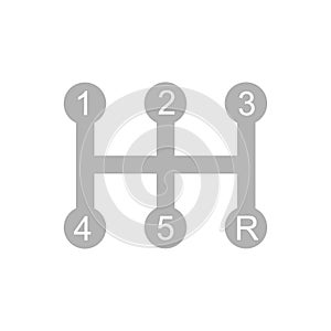 Gear box symbol  silhouette illustration isolated on white background.