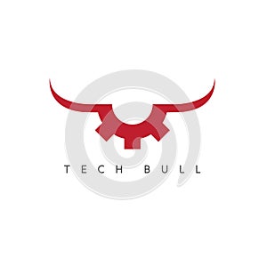 Gear with bull horns technology vector