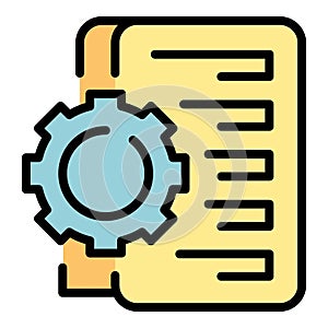 Gear business system icon vector flat