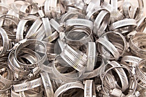 Gear clamps in bin