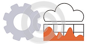 Gear and Cloud Analytics Graph Representing Data Integration and System Optimization