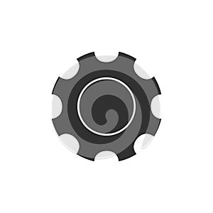 Gear or cog Icon vector. Simple flat symbol. Stock vector illustration on white background