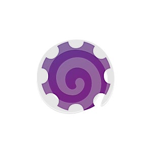Gear or cog Icon vector. Simple flat symbol. Stock vector illustration on white background