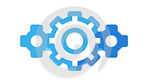 Gear Cog Wheel Icon: Settings, Process, Engineering, Flat Vector, vector design Generative AI