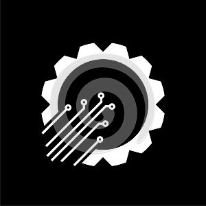 Gear Connections icon on dark background