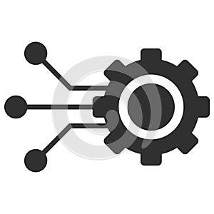 Gear Connectors Vector Icon Flat Illustration