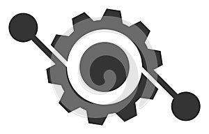 Gear Contacts Vector Icon Illustration