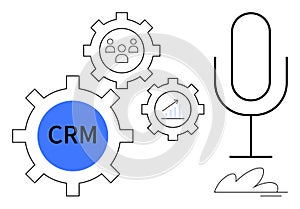 CRM Integration with Voice Technology and Data Management Visualization