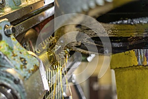 Gear-cutting production at a machine-building enterprise, production of a gear wheel on a machine, with oil cooling