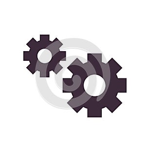 Gear design vector objects illustration science elements and laboratory objects