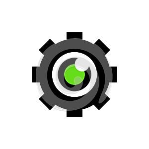 Gear eye vector design template illustration