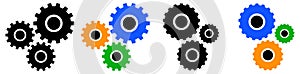 Gear, gearwheel, cogwheel vector icon. Repair, maintanence, setup and hardware concept icon