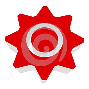 Gear, gearwheel, cogwheel vector icon. Repair, maintanence, setup and hardware concept icon