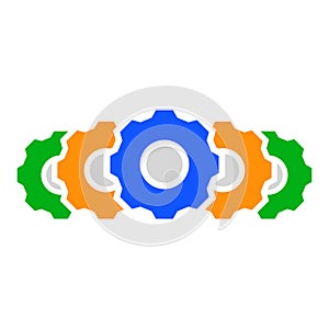 Gear, gearwheel, cogwheel vector icon. Repair, maintanence, setup and hardware concept icon